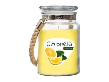 Svíčka Citronella 140g, sklo