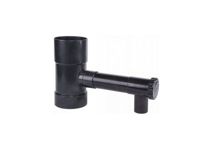 Sběrač dešťové vody s ventilem, 80mm/GZ1", grafit