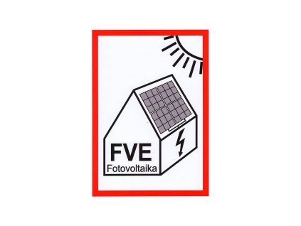 Tabulka - Fotovoltaika FVE (samolepka A6)