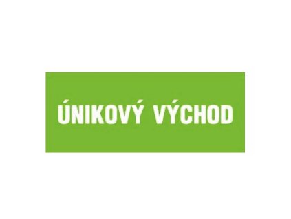 Tabulka - Únikový východ (samolepka 210x87 mm)
