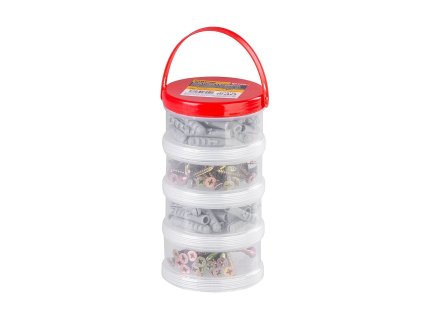 Sada vruty 5x80 a 5x40, hmoždinky 8x40, 150ks