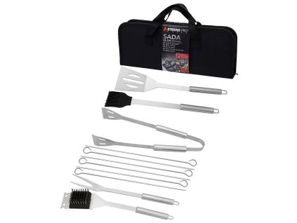 Sada nářadí Grill, na grilování a opékání, 12-dílná, v tašce