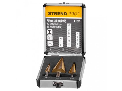 Vrtáky stupňovité, sada 3ks