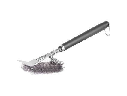 Kartáč BBQ, INOX na čištění grilu se škrabkou, 42x10x7 cm