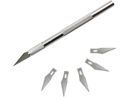 Nůž modelářský řezací, 6x čepel