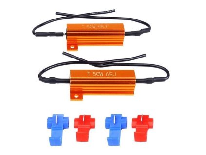 CANBUS zátěžové rezistory 6ohm/50W pro LED žárovky, pár
