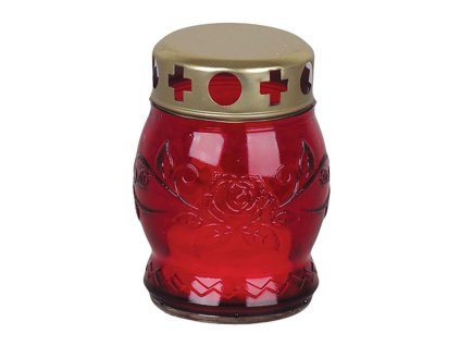 Kahanec Grave červené sklo, 25g, 10cm, na hrob, 6-8h