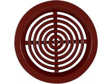 Větrací mřížka kruhová 50 hnědá bez síťoviny (balení 4ks)