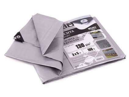 Plachta 130g ŠEDÁ 3x5m