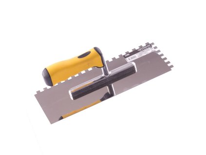 Hladítko nerez 28x12cm, zub 8mm, PVC rukojeť