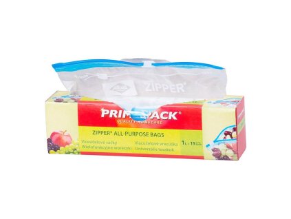 Sáček Primapack Zipper, víceúčelový na potraviny, 1 lit., 15ks