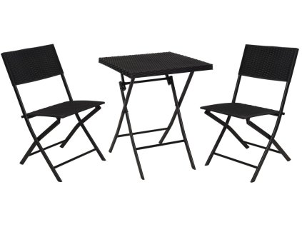 PROGARDEN Zahradní nábytek skládací sada 3 ks stůl + 2 židle KO-FD4000050