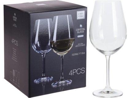 EXCELLENT Sklenice na víno sada 4 ks CRYSTALLINE 520 ml KO-SR4000020