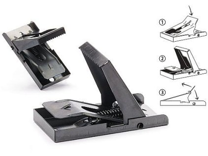 Past na myši kovová černá otvírací