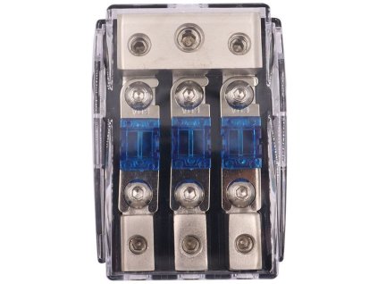 Distribuční blok pro 3 pojistky MIDI nebo ANL MINI /pojistkový držák/