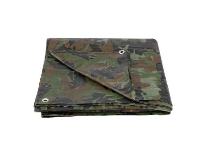 Plachta Tarpaulin khaki maskáčová 3x4m, 80g/m2