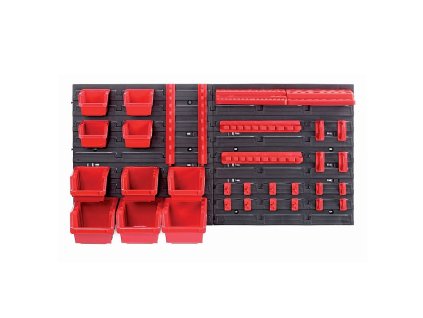 Závěsný panel s 10 boxy a 22 držáky na nářadí ORDERLINE 800x165x400mm