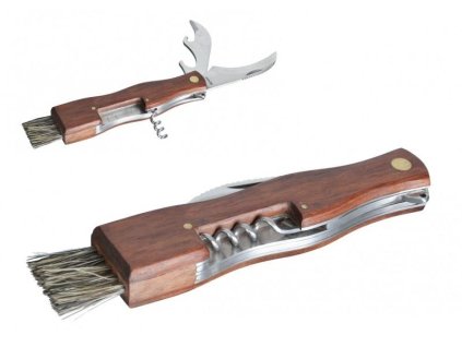 Nůž houbařský se štětcem a otvíráky