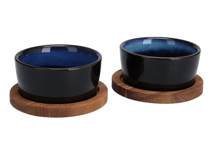 EXCELLENT Servírovací misky kamenina sada 4 ks modrá KO-278000700modr