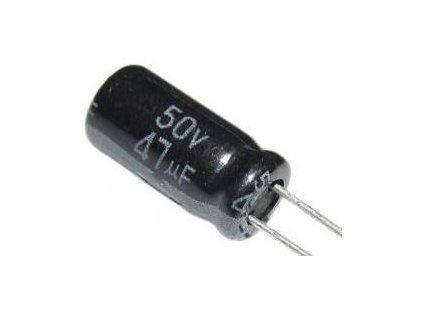 47u/50V 105° 6x11x2,5mm, elektrolyt.kondenzátor radiální