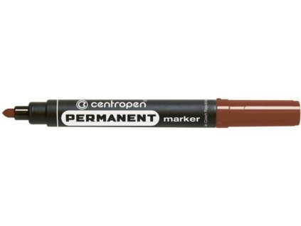 Popisovač permanentní Centropen 8566, kulatý hrot, 2,5 mm, hnědý