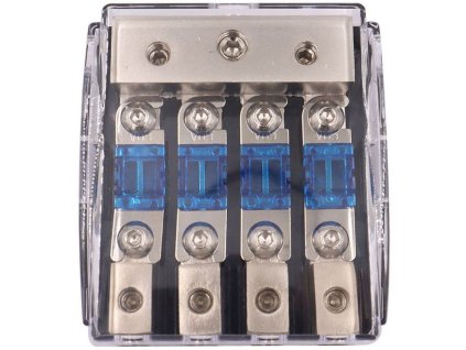 Distribuční blok pro 4 pojistky MIDI nebo ANL MINI /pojistkový držák/