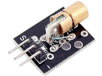 Laser 5V/650nm s optikou  - modul KY-008 - červený