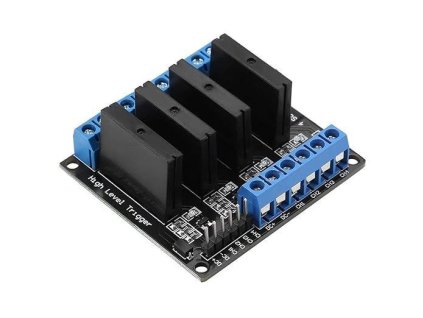 Modul relé SSR 4x, napájení 5V, spouštění vysokou úrovní