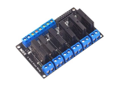 Modul relé SSR 6x, napájení 5V, spouštění vysokou úrovní