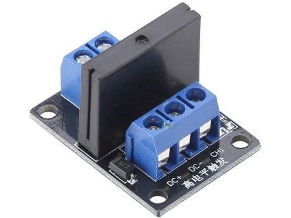 Modul relé SSR 1x, napájení 12V, spouštění vysokou úrovní