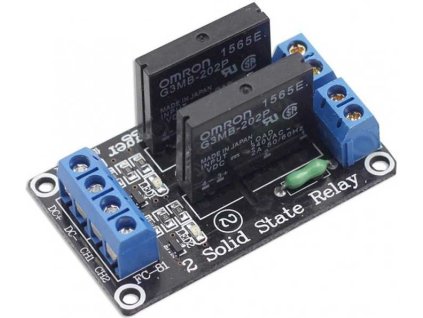 Modul relé SSR 2x, napájení 12V, spouštění nízkou úrovní