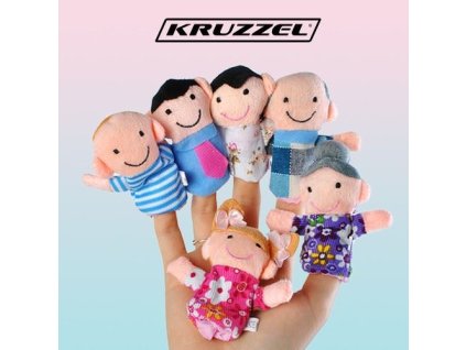 Sada maňásků veselá rodinka 6 ks