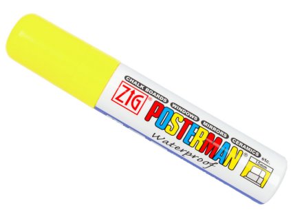 Fixy na sklo Posterman voděodolné - 15 mm - žlutá fl. - 458030030