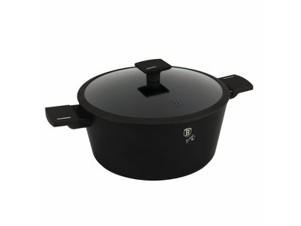 Kastrol s titanovým povrchem a poklicí 28 cm Matte Black Collection