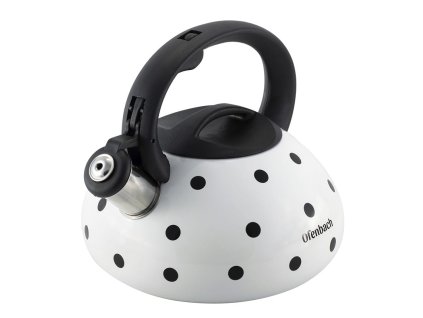 Konvice čajník nerez/lak 2,5L  PUNTIK indukce, bílá