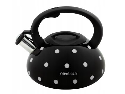 Konvice čajník nerez/lak 2,5L  PUNTIK indukce, černá