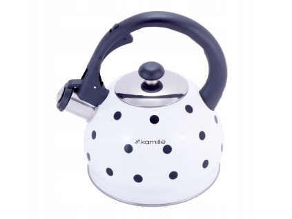 Konvice čajník nerez/lak 2L  PUNTIK indukce, bílá