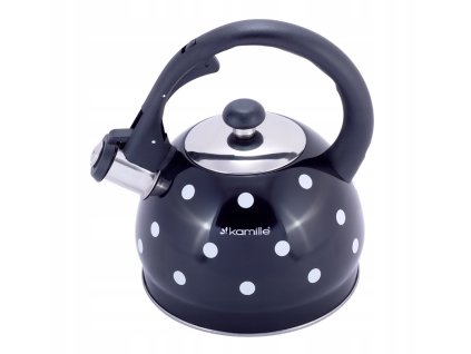 Konvice čajník nerez/lak 2L  PUNTIK indukce, černá