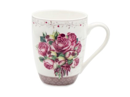 Hrnek porcelán 340ml  KVĚT RŮŽE