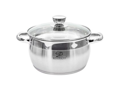 Hrnec nerez ¤18x10cm 2,5L MEYERHOFF T2 sklo poklice