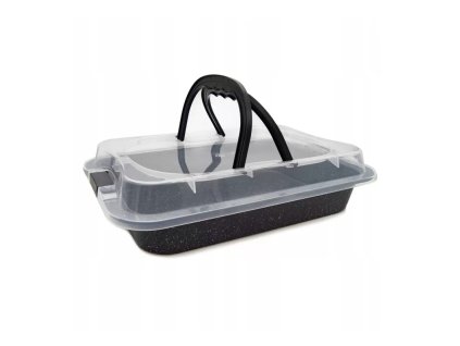 Plech pečicí 36x25cm nepřilnavý s poklopem  MEYERHOFF