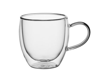 Hrnek sklo 250ml dvoustěnný ucho 2ks  KAMILLE 9010