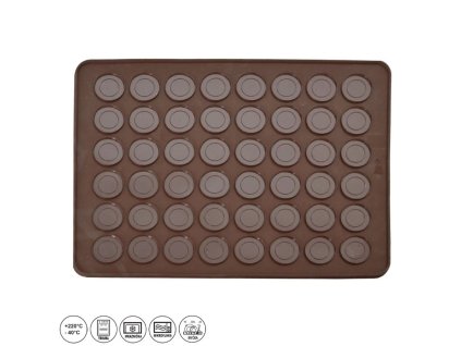 Forma silikonová na makronky 48ks hnědá  VIVA.Z