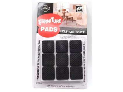 Podložka pod nábytek guma 2,5x2,5cm 18ks  WEIKANG