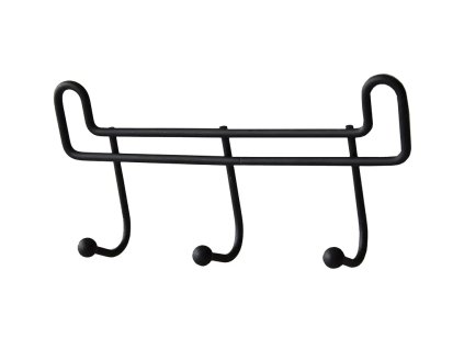 Věšák 3 háčky drát, černá  BLACK GLOBE