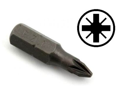 Bity křížové Pozidrive 1/4", různé rozměry, délka 25 mm - JONNESWAY