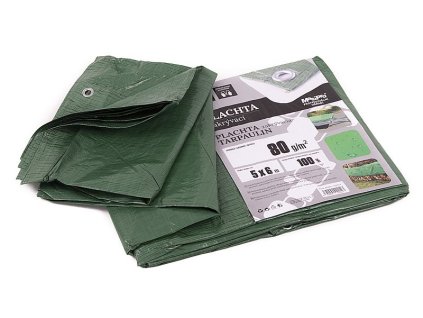 Plachta 80g ZELENÁ 5x6m