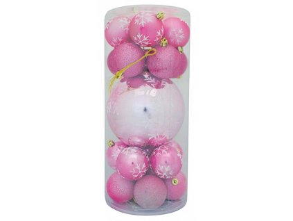 Ozdoba Xmas N4 6020, 20dílná + Ball, M08 růžová