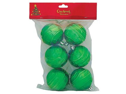 Ozdoba Xmas N2 70L331106A, 6 dílná, zelená