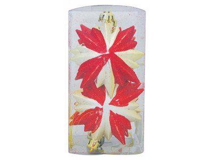 Ozdoba MagicHome, 8x9,5cm, 6dílná, červeno-zlatá